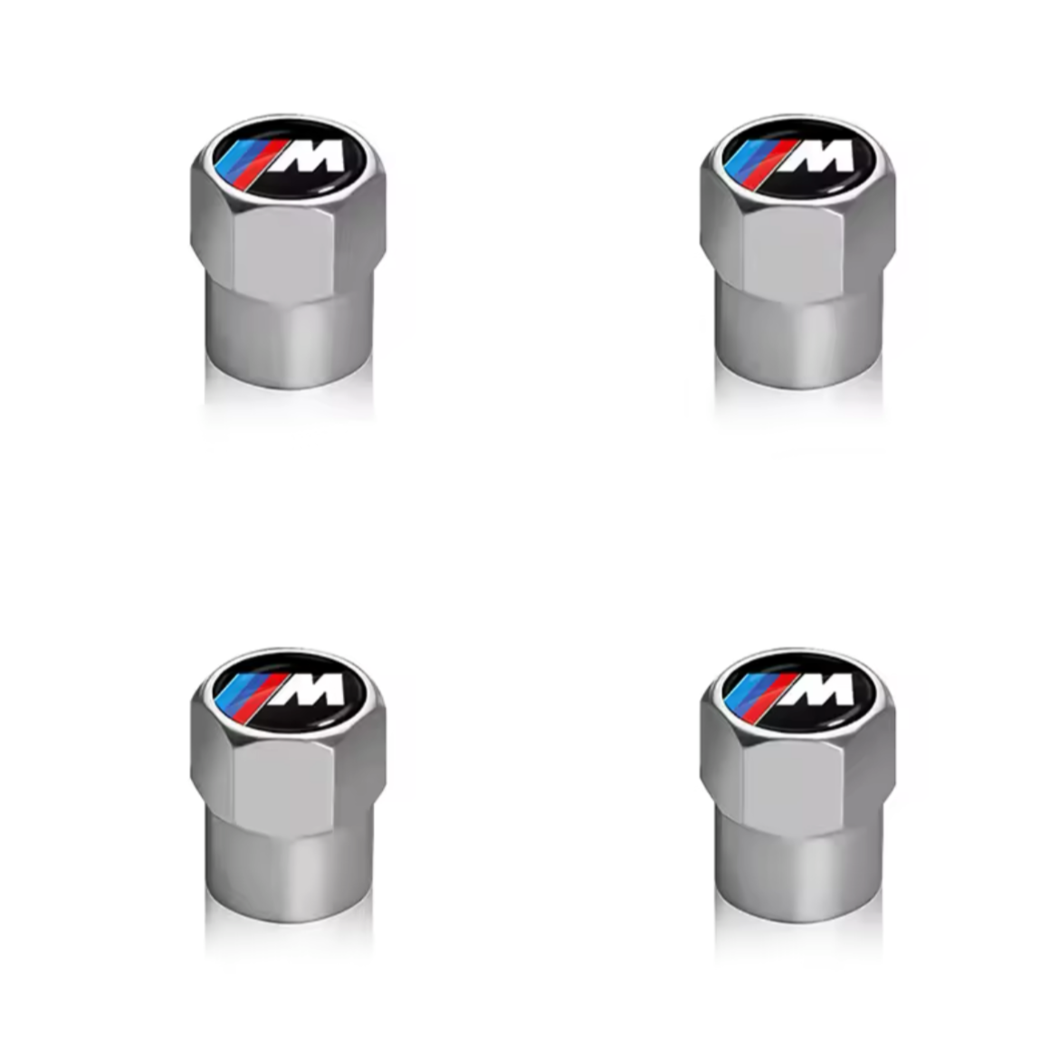 BMW M Sport Valve Caps Dust Caps In Silver Set Of 4