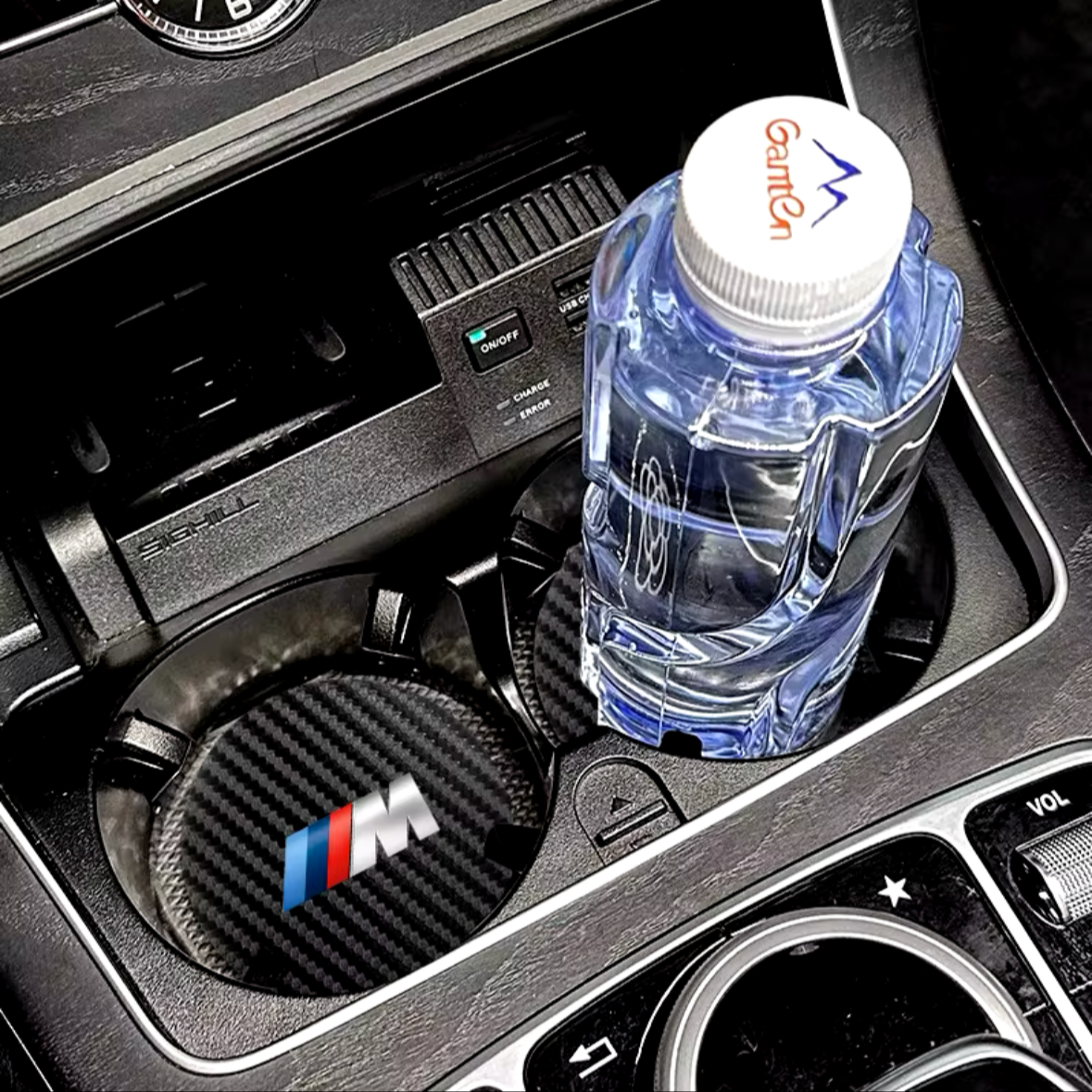 2 Pieces Coaster Cup Pad For BMW F & G Series Cars M Logo