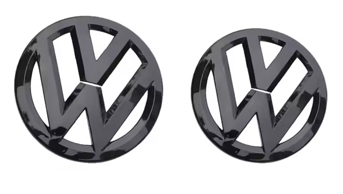 Gloss Black Bonnet And Boot Badge For Mark 7.5 Golf 2017-2020 VW Volkswagon Self Adhesive