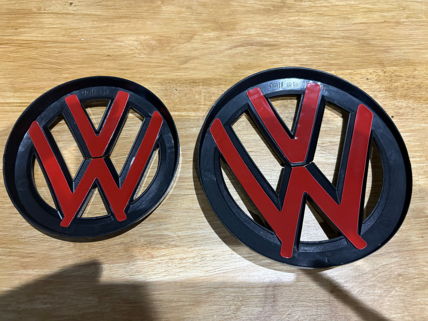 Gloss Black Bonnet And Boot Badge For Mark 7.5 Golf 2017-2020 VW Volkswagon Self Adhesive
