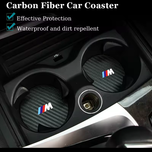 2 Pieces Coaster Cup Pad For BMW F & G Series Cars M Logo